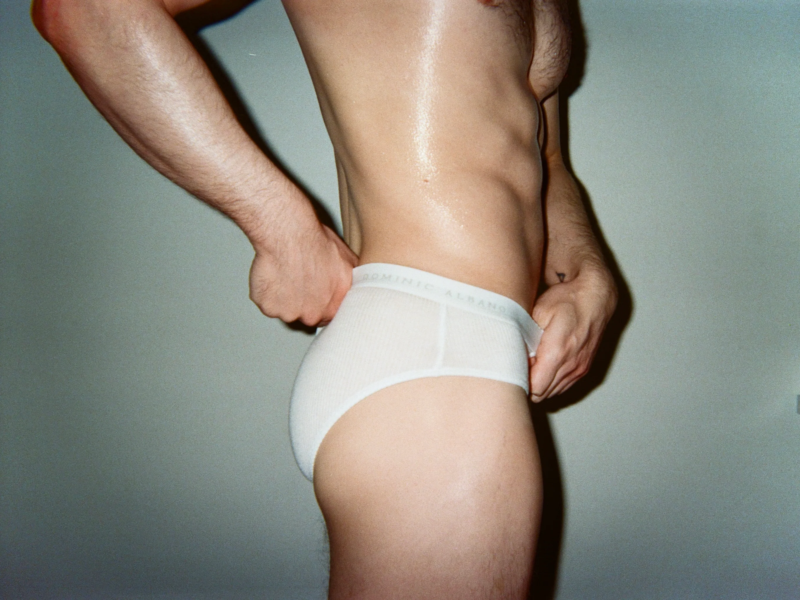 Dominic Albano Ribbed Tencel Brief - White - Image 2