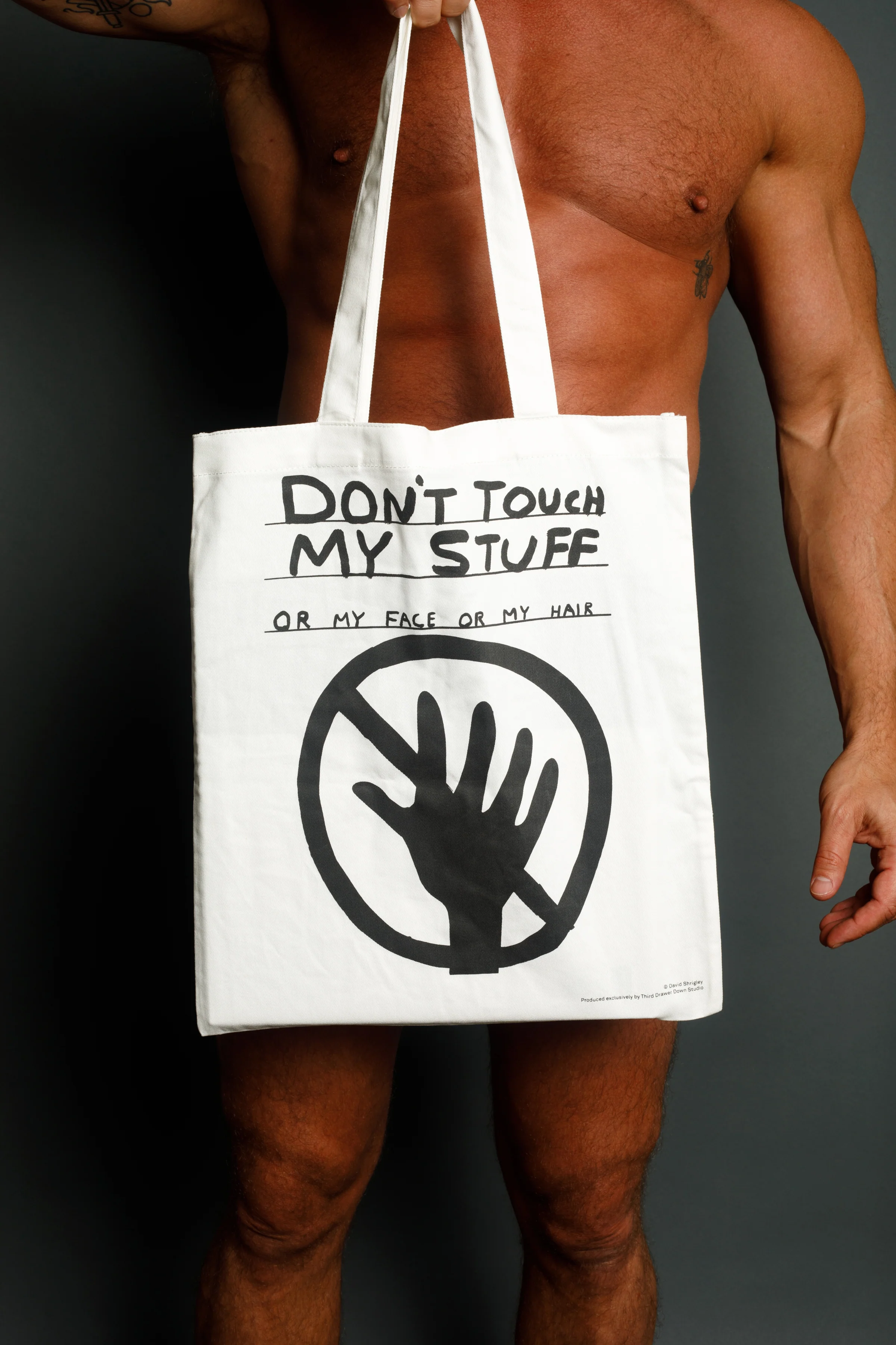 Don't Touch My Stuff Tote Bag by Third Drawer Down x David Shrigley - Image 4