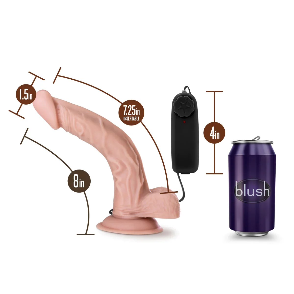 Dr. Skin Dr. Sean Realistic G-Spot Vanilla 8-Inch Vibrating Dildo - Image 2