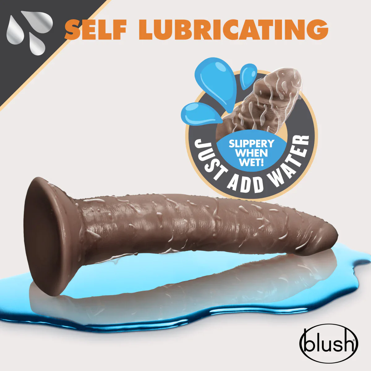 Dr. Skin Glide Realistic Chocolate 7.5-Inch Long Dildo - Image 3