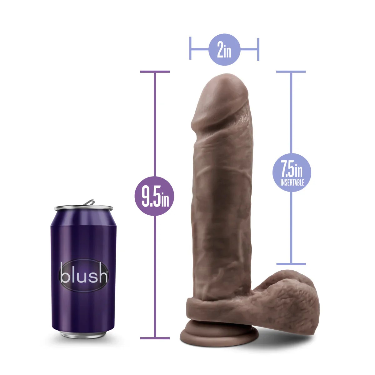 Dr. Skin Mr. Magic Realistic Chocolate 9.5-Inch Long Dildo - Image 2