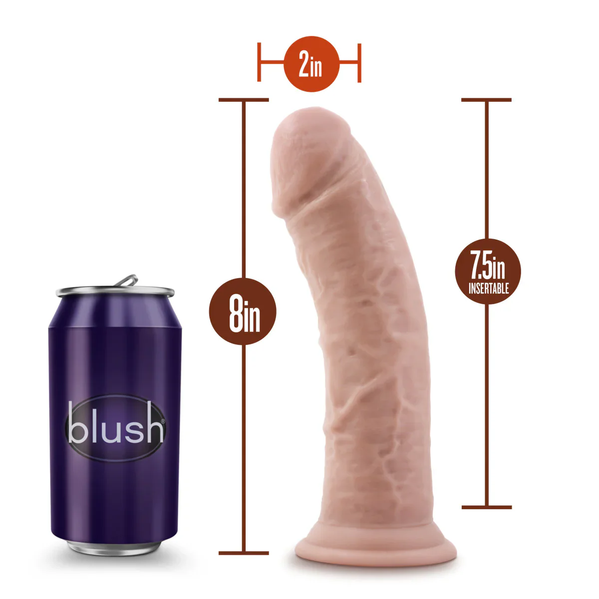 Dr. Skin Realistic Vanilla 8-Inch Long Dildo - Image 2