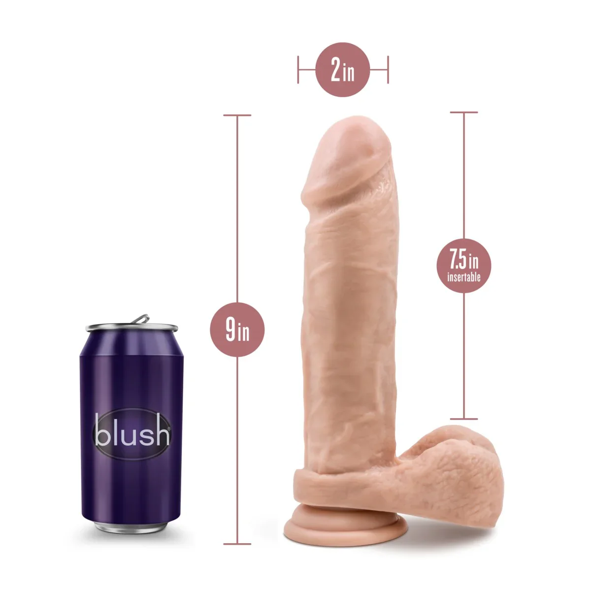 Dr. Skin Silicone Dr. Julian Realistic Vanilla 9-Inch Long Dildo - Image 3