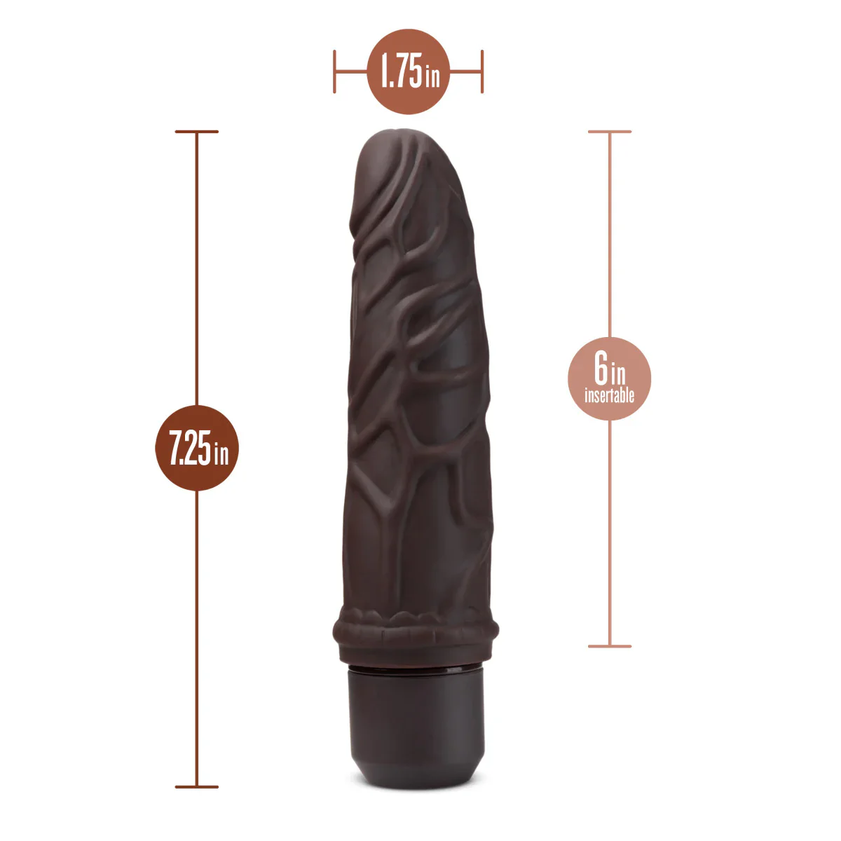 Dr. Skin Silicone Dr. Robert Brown 7.25-Inch Long Vibrating Dildo - Image 2