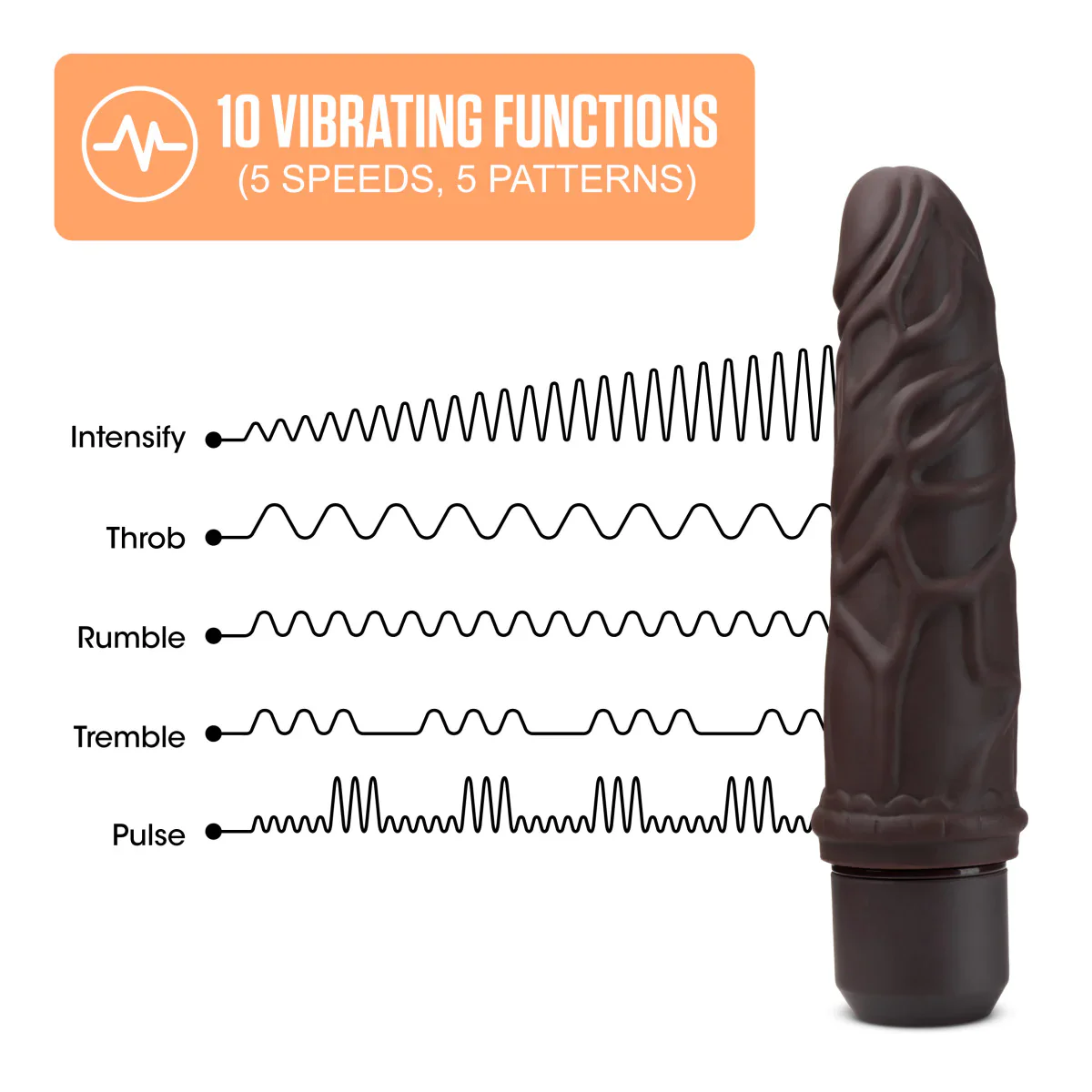 Dr. Skin Silicone Dr. Robert Brown 7.25-Inch Long Vibrating Dildo - Image 4