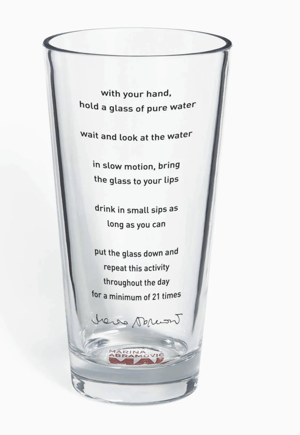 Drinking Water Glass by Marina Abramovic x Third Drawer Down - Image 3