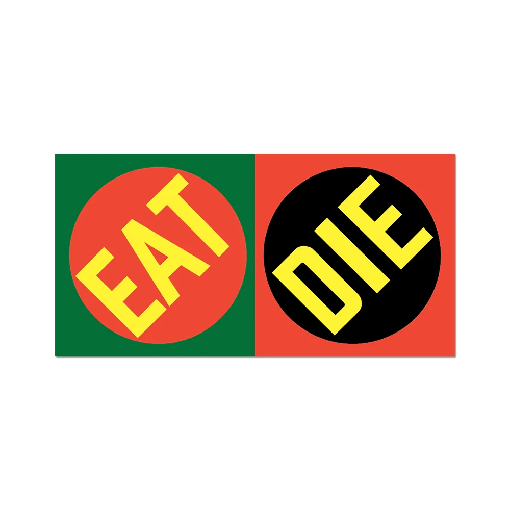 Eat Die By Robert Indiana  - Die-Cut Sticker