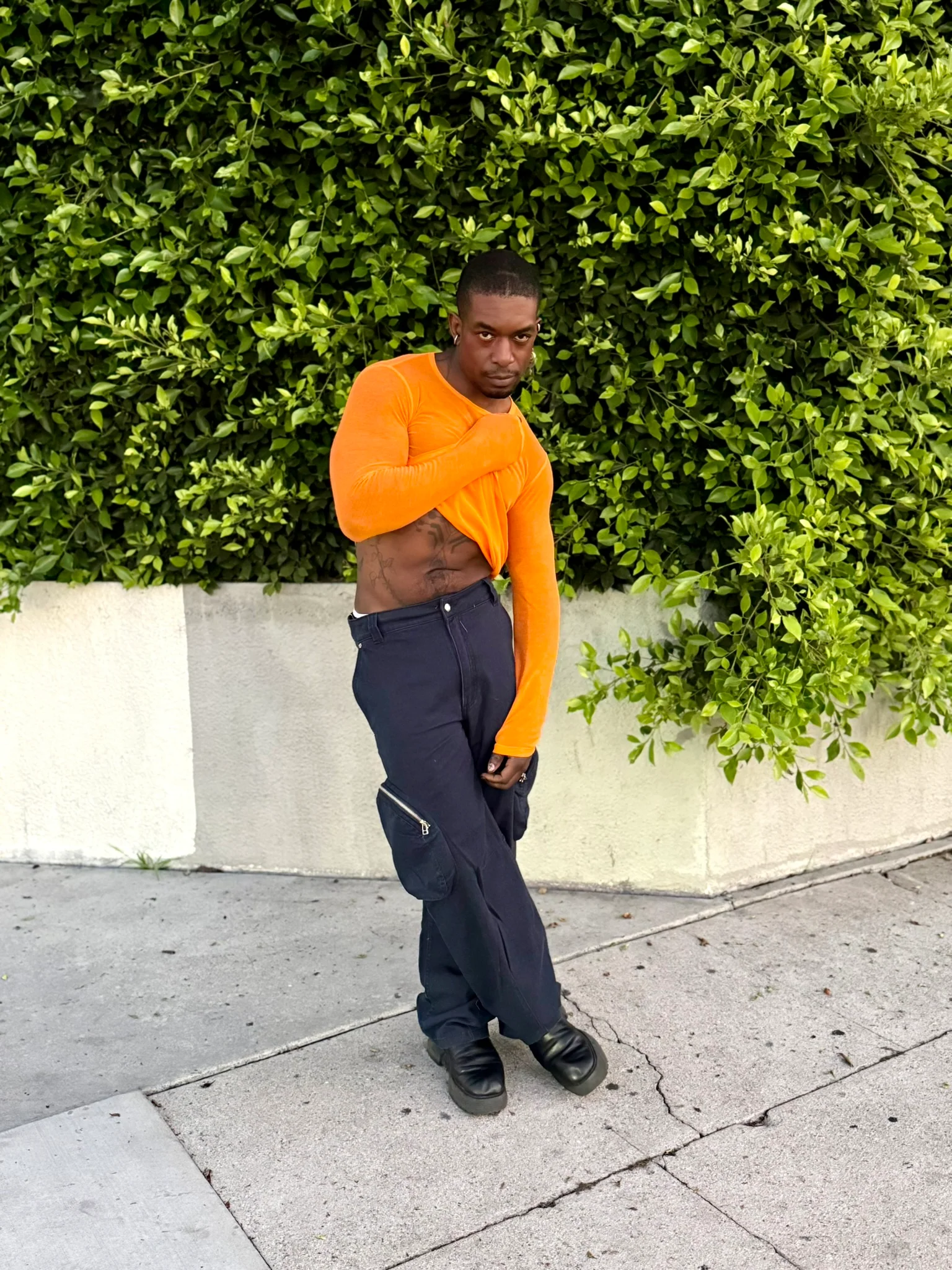 Eckhaus Latta Base Long-sleeve TANGERINE - Image 2