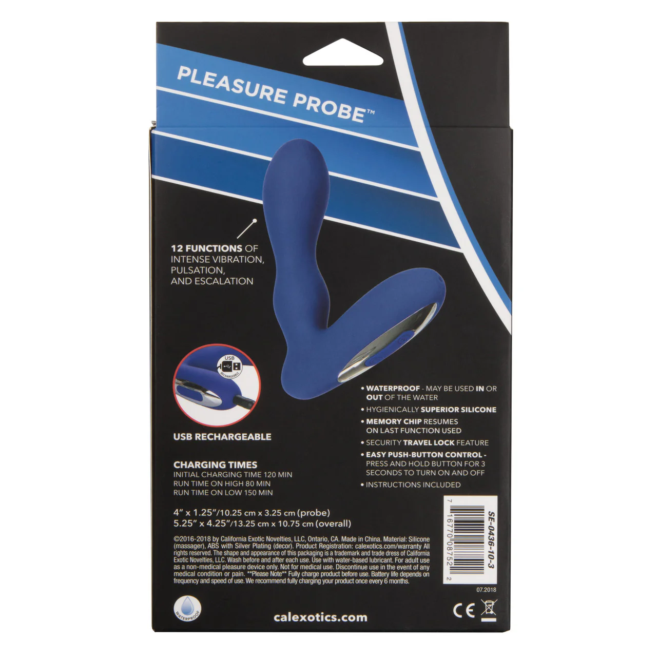 Eclipse Rechargeable Silicone Pleasure Probe Butt Plug - Image 5