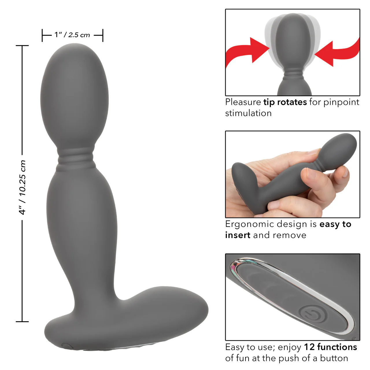 Eclipse Rechargeable Silicone Rotator Probe - Image 5