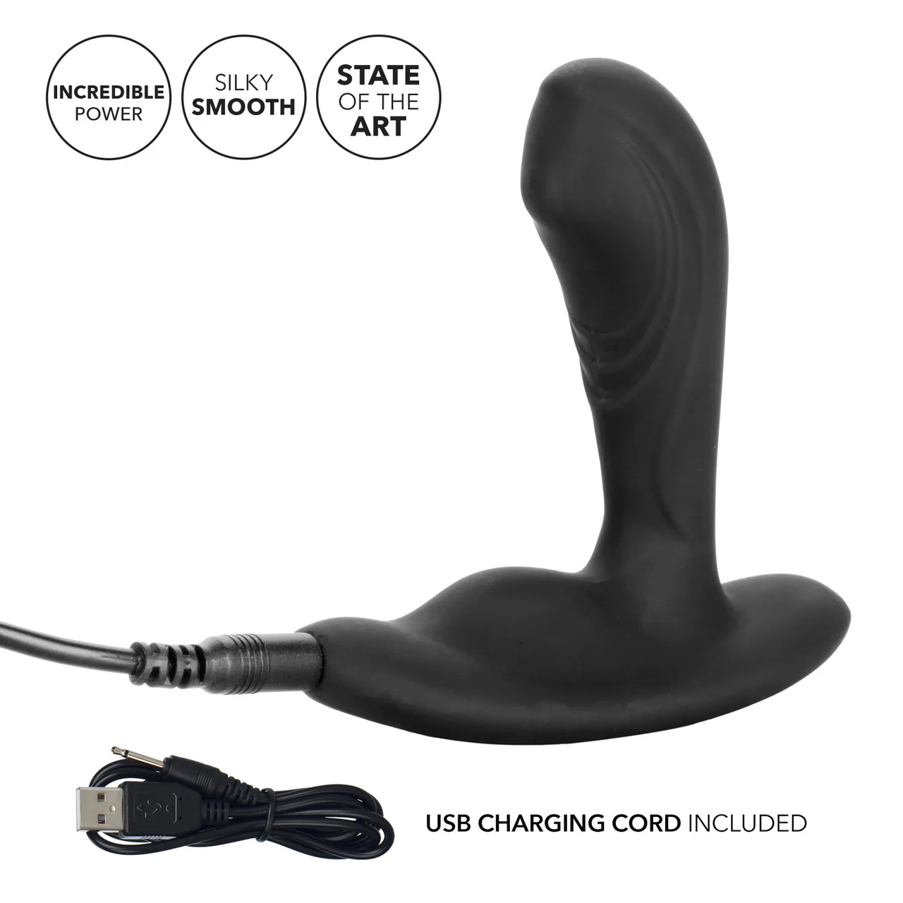 Eclipse Tapered Roller Ball Probe Silicone USB Rechargeable Anal Plug Waterproof 4in - Image 7