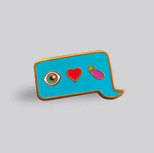 Eye Heart Eggplant Pin by Gaypin' - Image 2