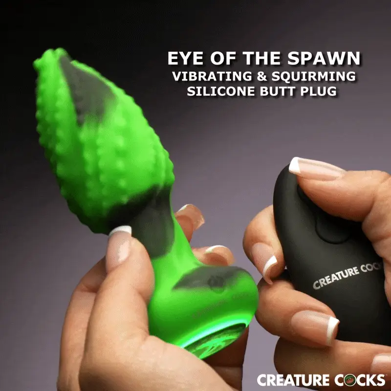 Eye of the Spawn Vibrating & Squirming Silicone Butt Plug - Image 3