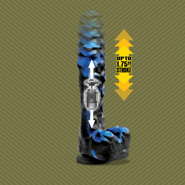 Fort Troff's Tendrill Thruster Rechargeable Silicone Mini Machine Dildo - Blue - Image 5