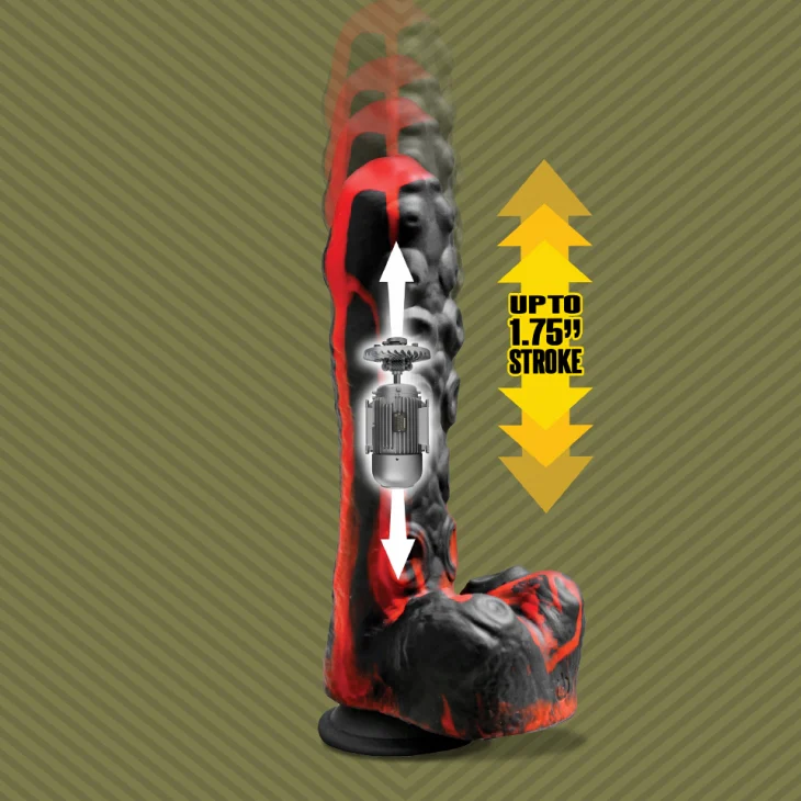 Fort Troff's Tendrill Thruster Rechargeable Silicone Mini Machine Dildo - Red - Image 5