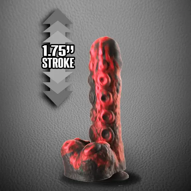 Fort Troff's Tendrill Thruster Rechargeable Silicone Mini Machine Dildo - Red - Image 6
