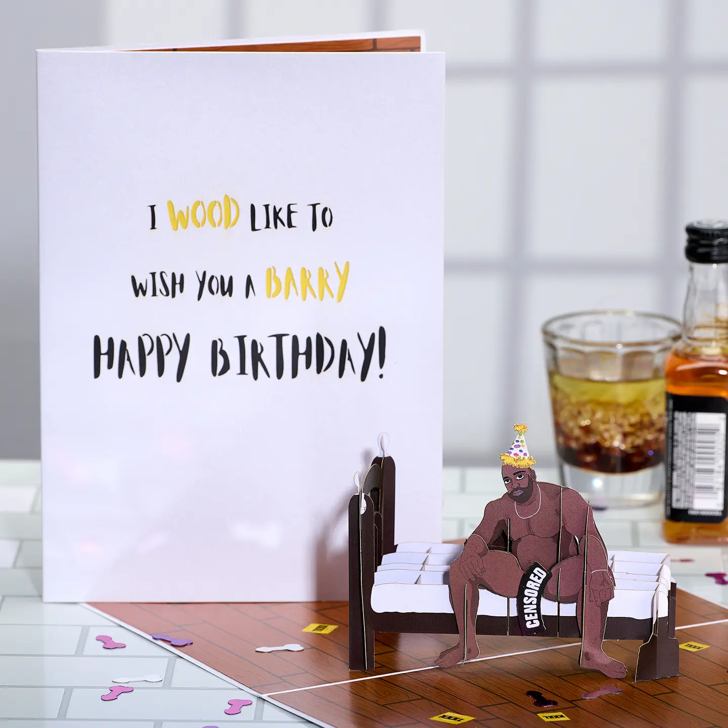 Funny Barry Wood Birthday Card Pop Up 3D Barry Wood Meme - Image 3