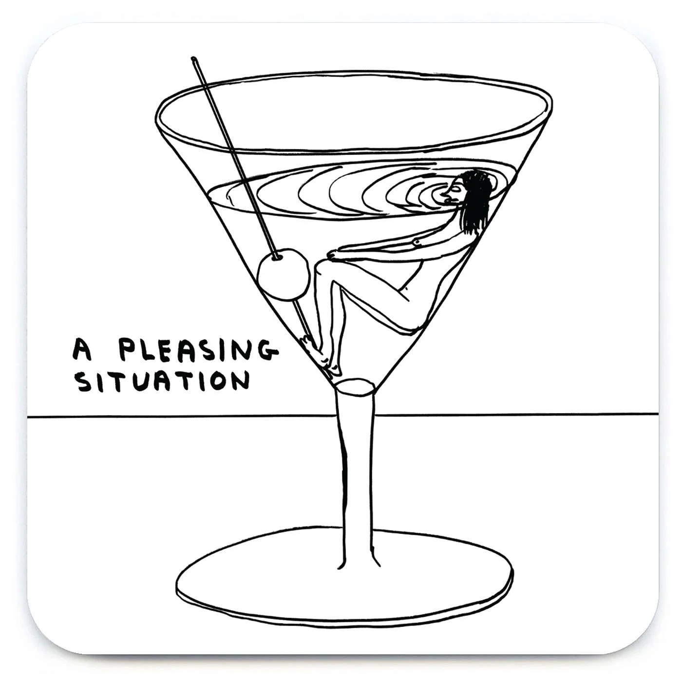 David Shrigley Coaster - A Pleasing Situation