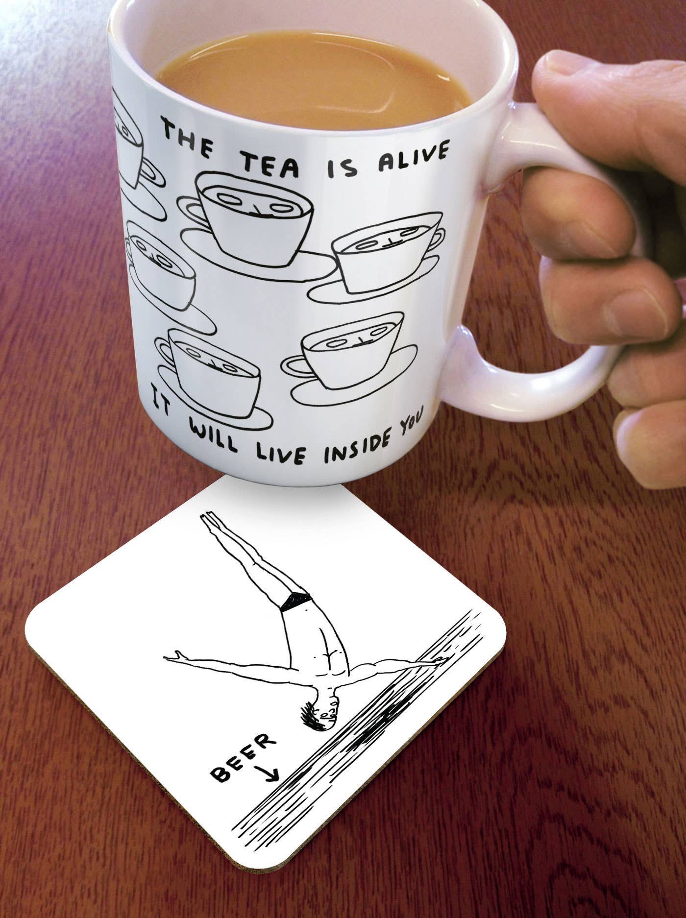 David Shrigley Coaster - Bunch Of Twats - Image 2