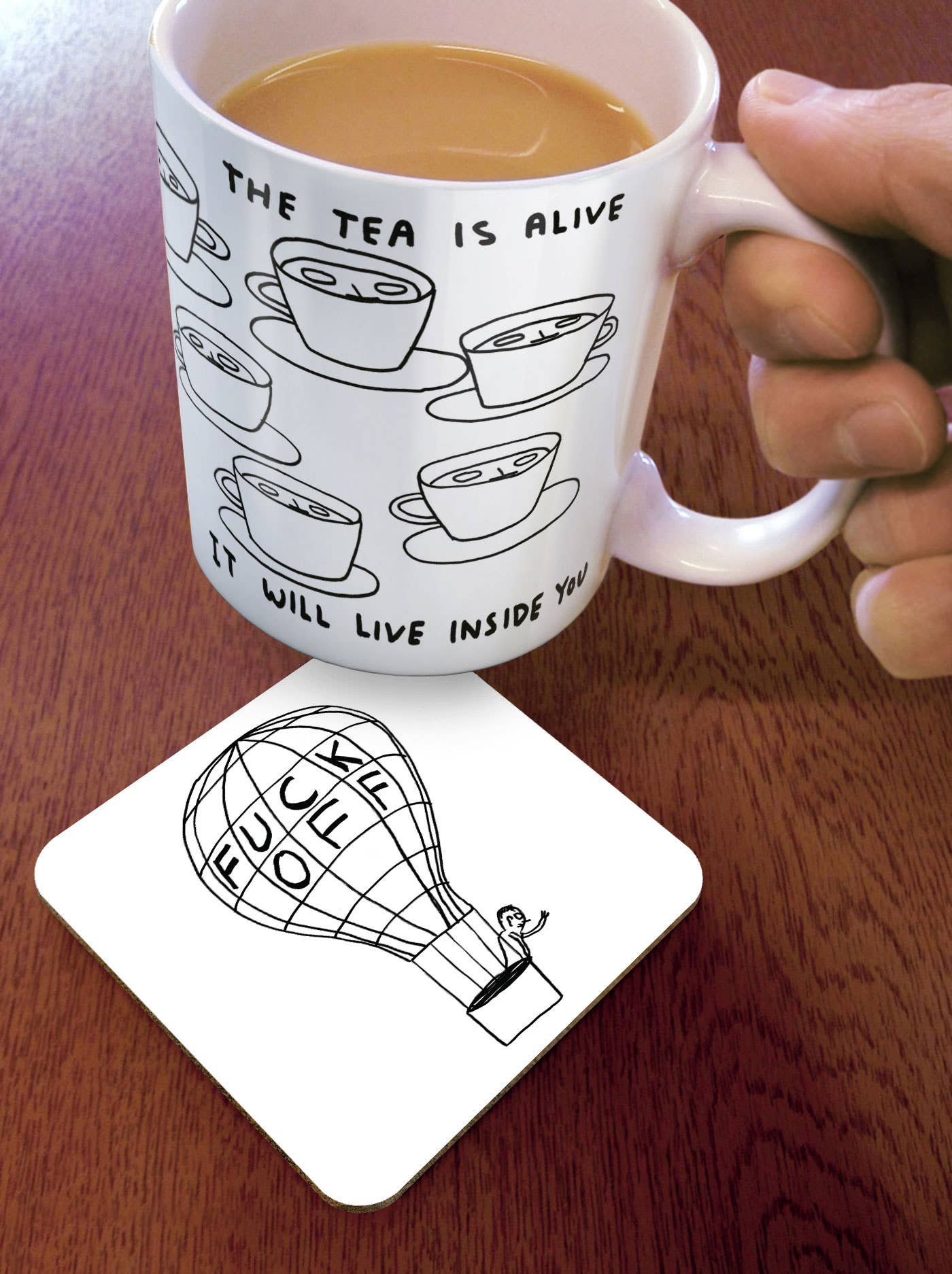 David Shrigley Coaster - Fuck Off Balloon - Image 2