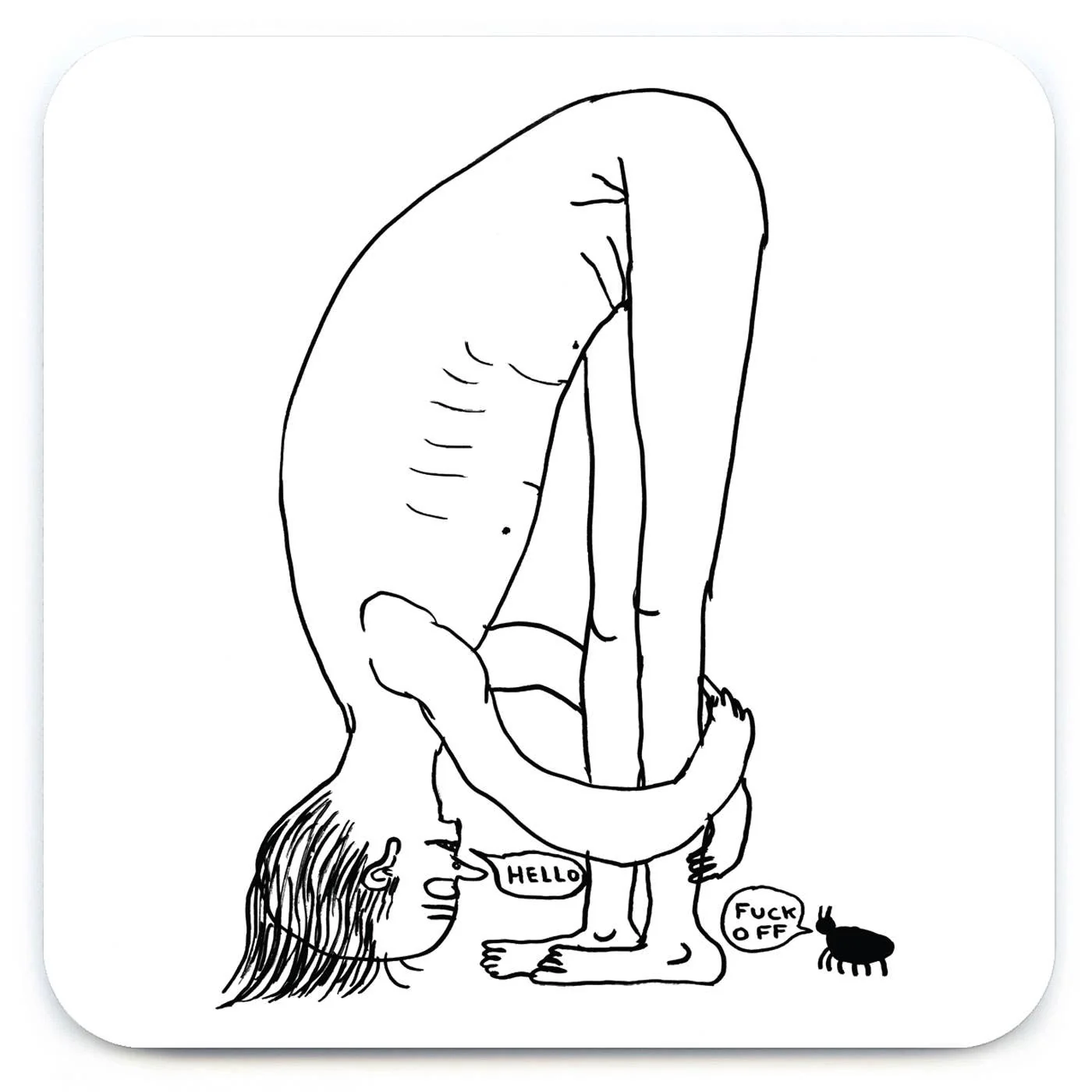 David Shrigley Coaster - Hello Ant