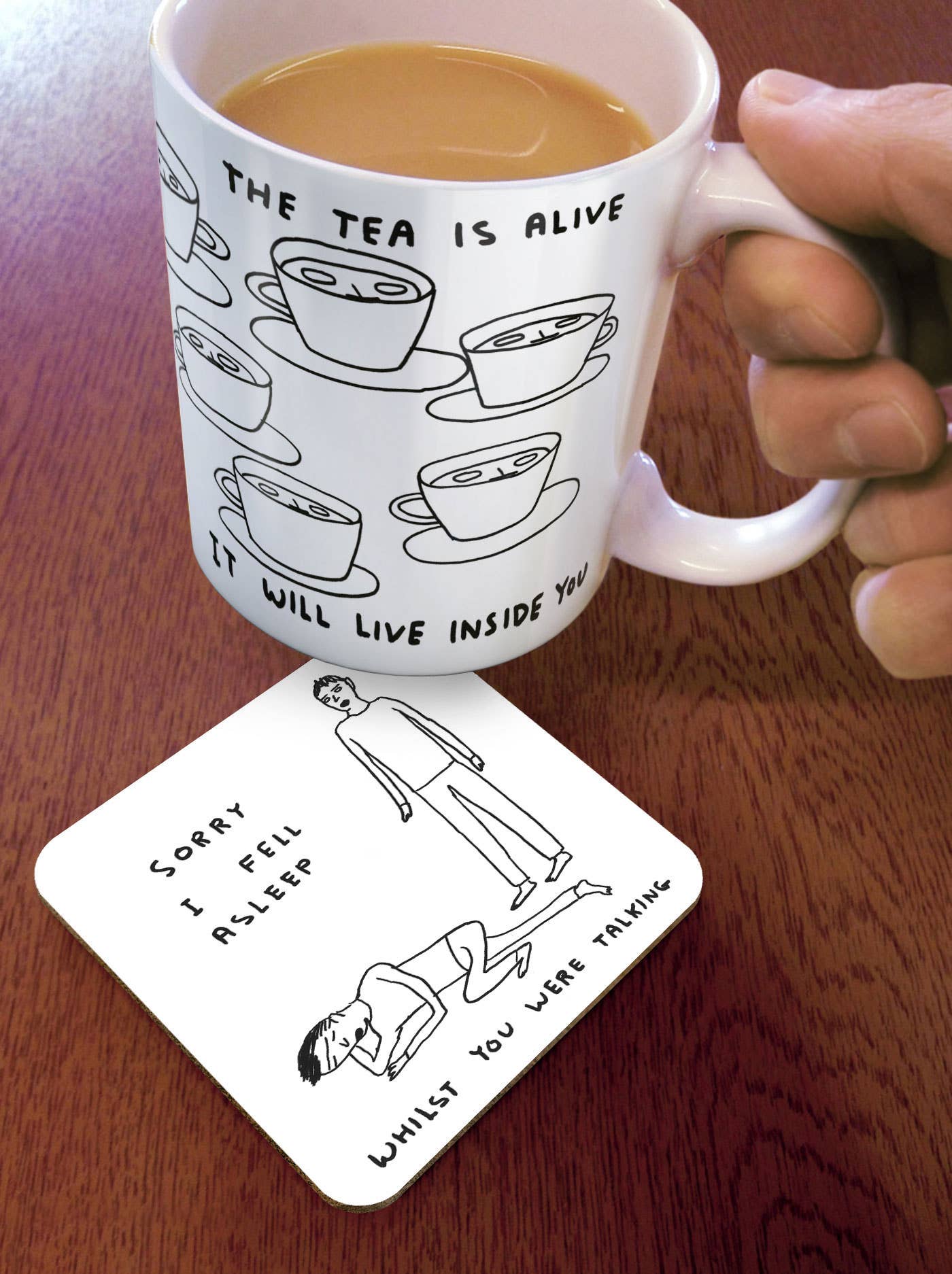 David Shrigley Coaster - Sorry I Fell Asleep - Image 2