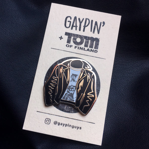 GAYPIN' ENAMEL PIN: TOM OF FINLAND LEATHER JACKET - Image 6