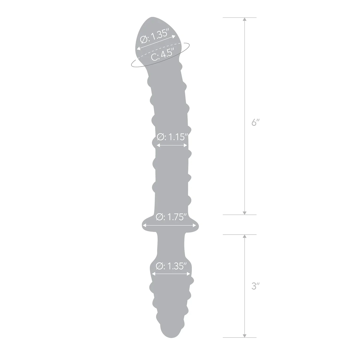 Gläs 10" Mr. Swirly Double Ended Glass Dildo & Butt Plug - Image 7