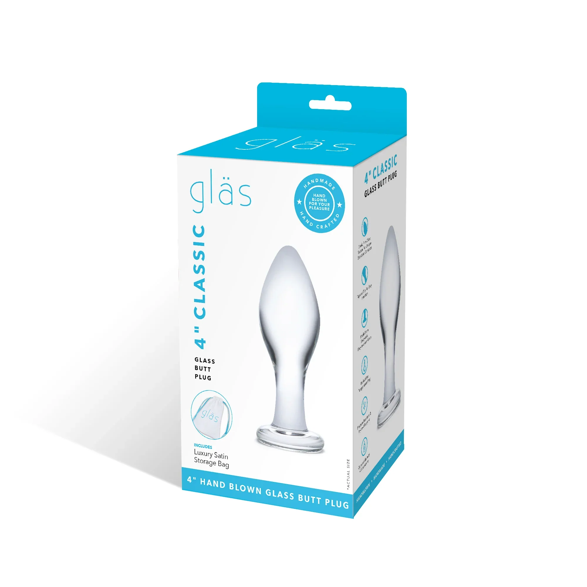 Gläs 4" Classic Glass Butt Plug - Image 8