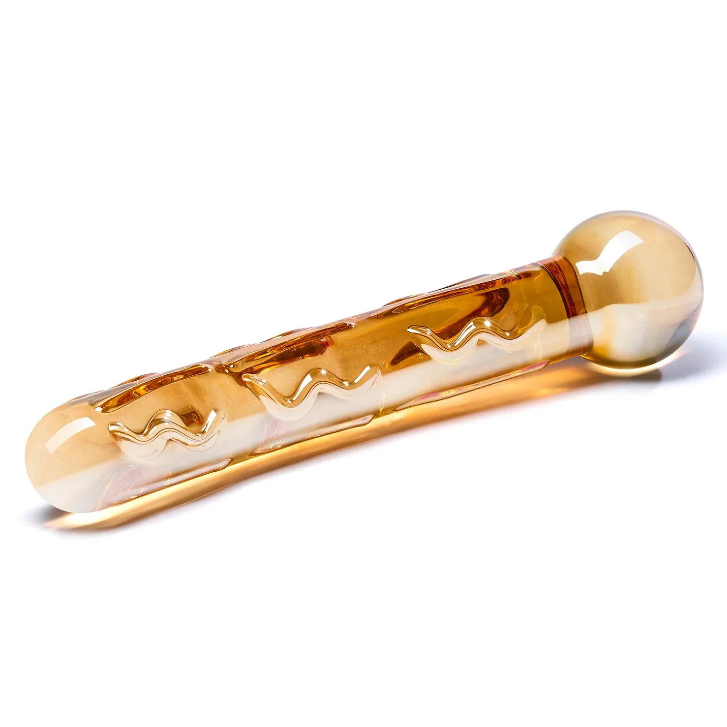 Gläs 7.5" Orange Tickler Glass Dildo - Image 3