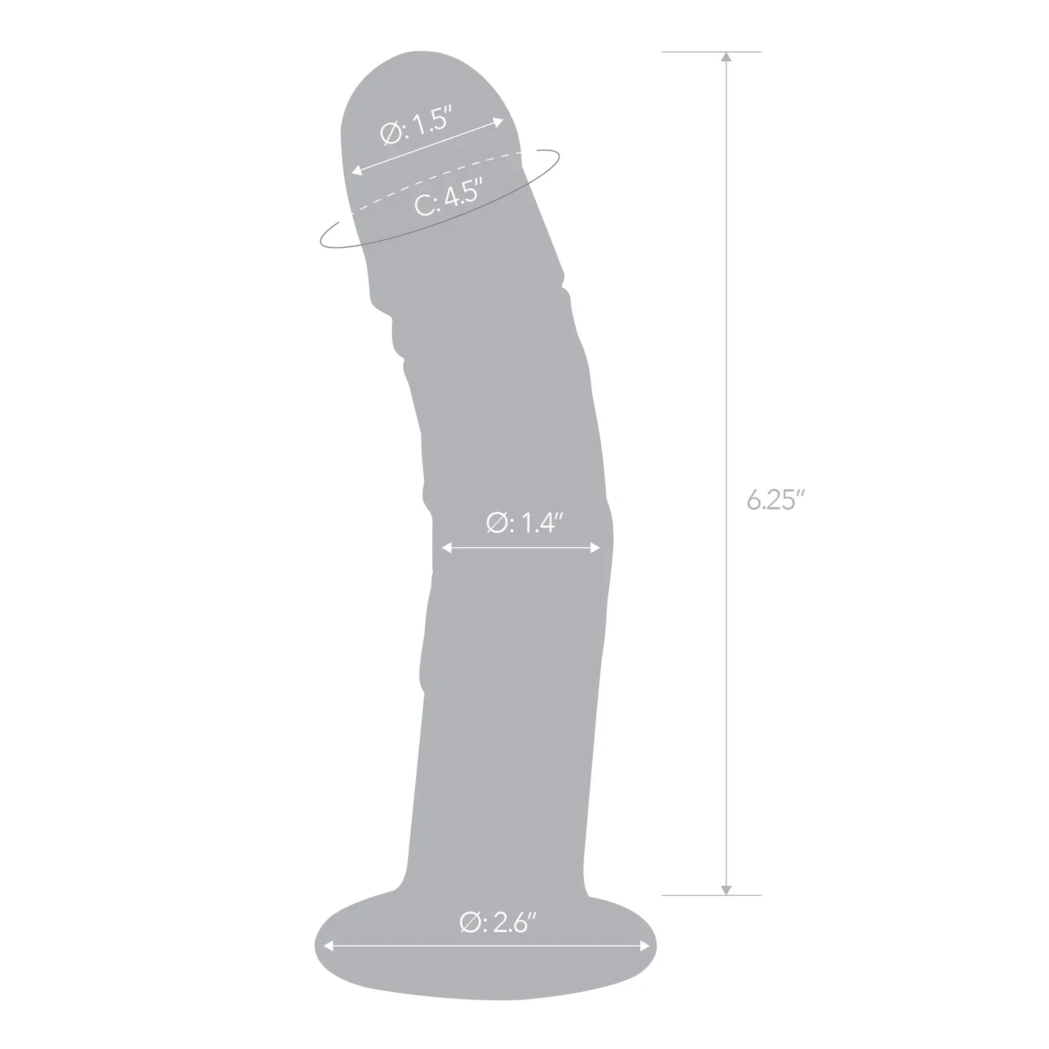Gläs 7" Curved Realistic Glass Dildo With Veins - Image 7