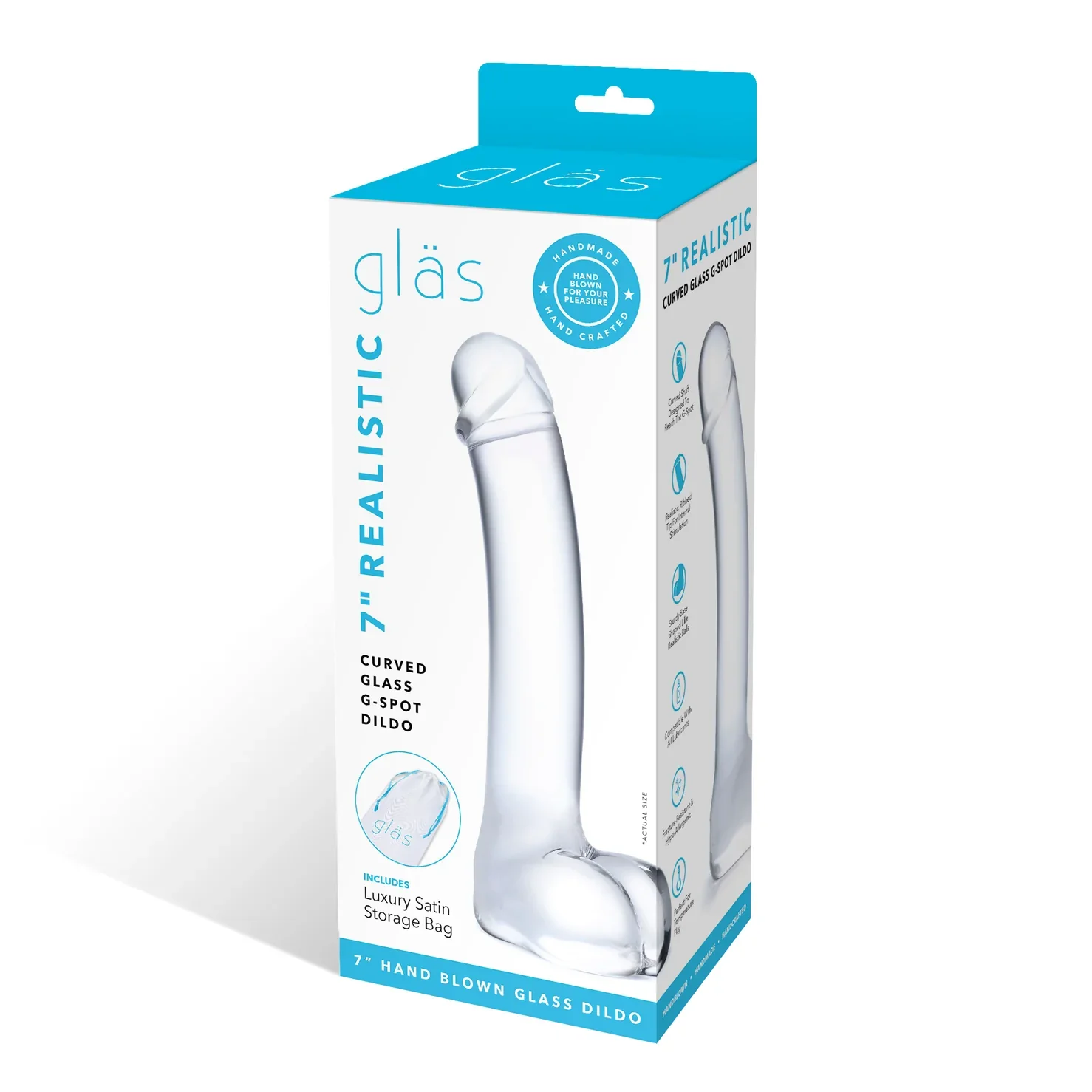 Gläs 7" Realistic Glass Dildo - Image 8