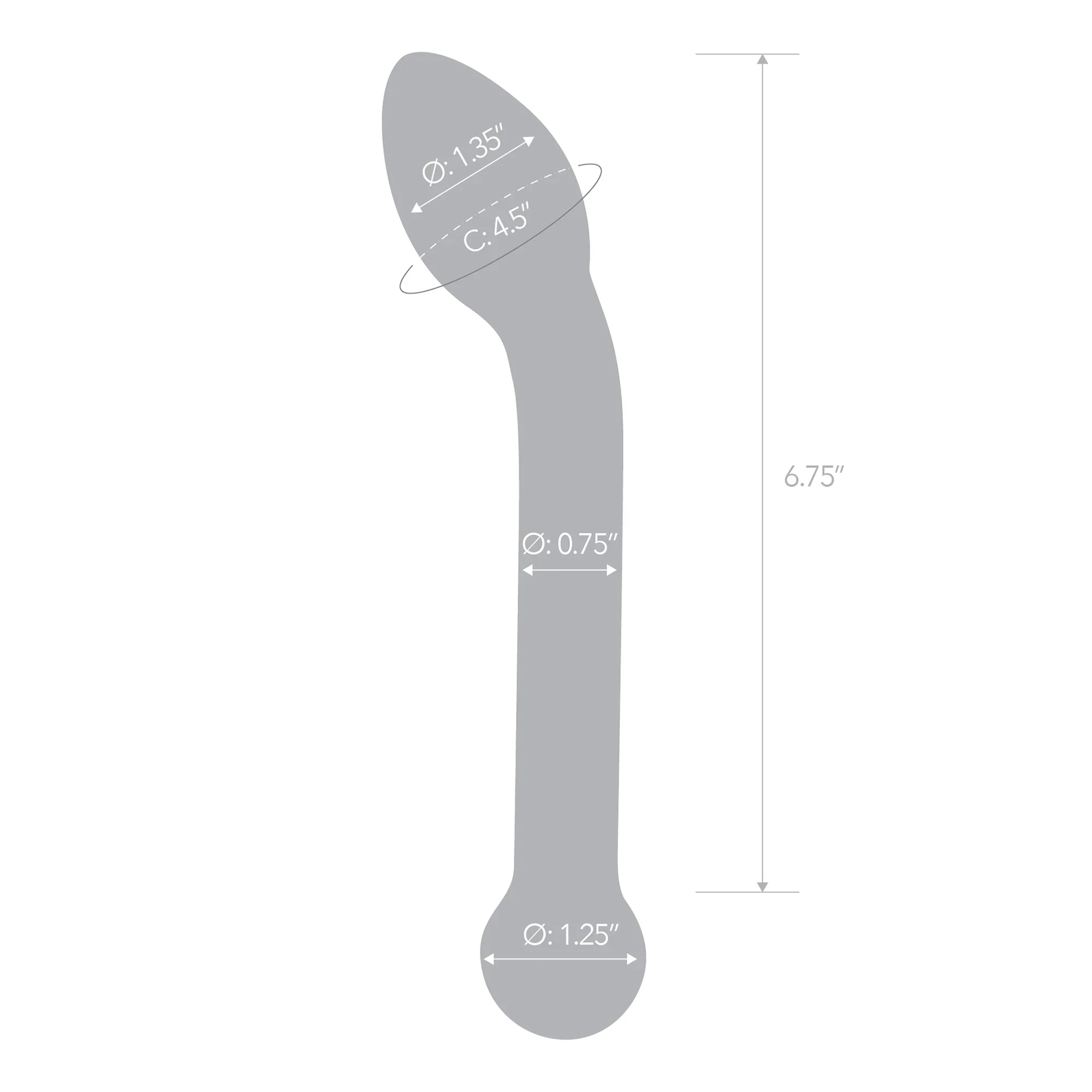 Gläs 8" Slimline P-Spot Glass Dildo - Image 7