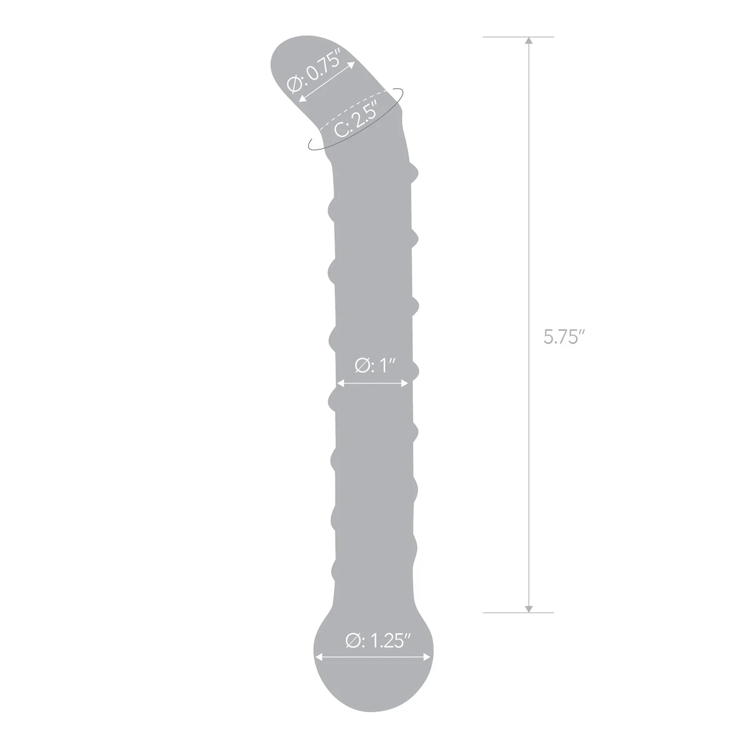Gläs Mr. Swirly 6.5" P-Spot Glass Dildo - Image 7