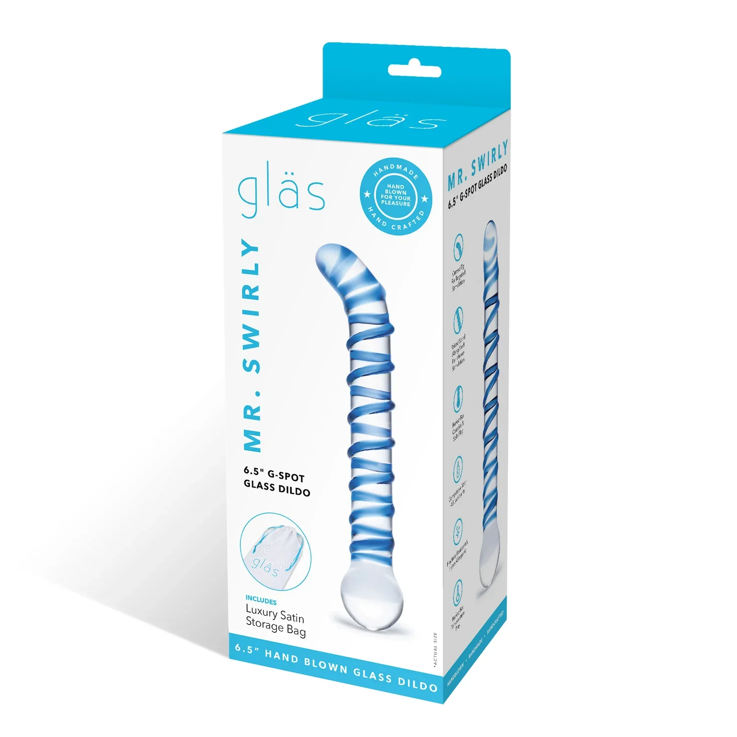 Gläs Mr. Swirly 6.5" P-Spot Glass Dildo - Image 8