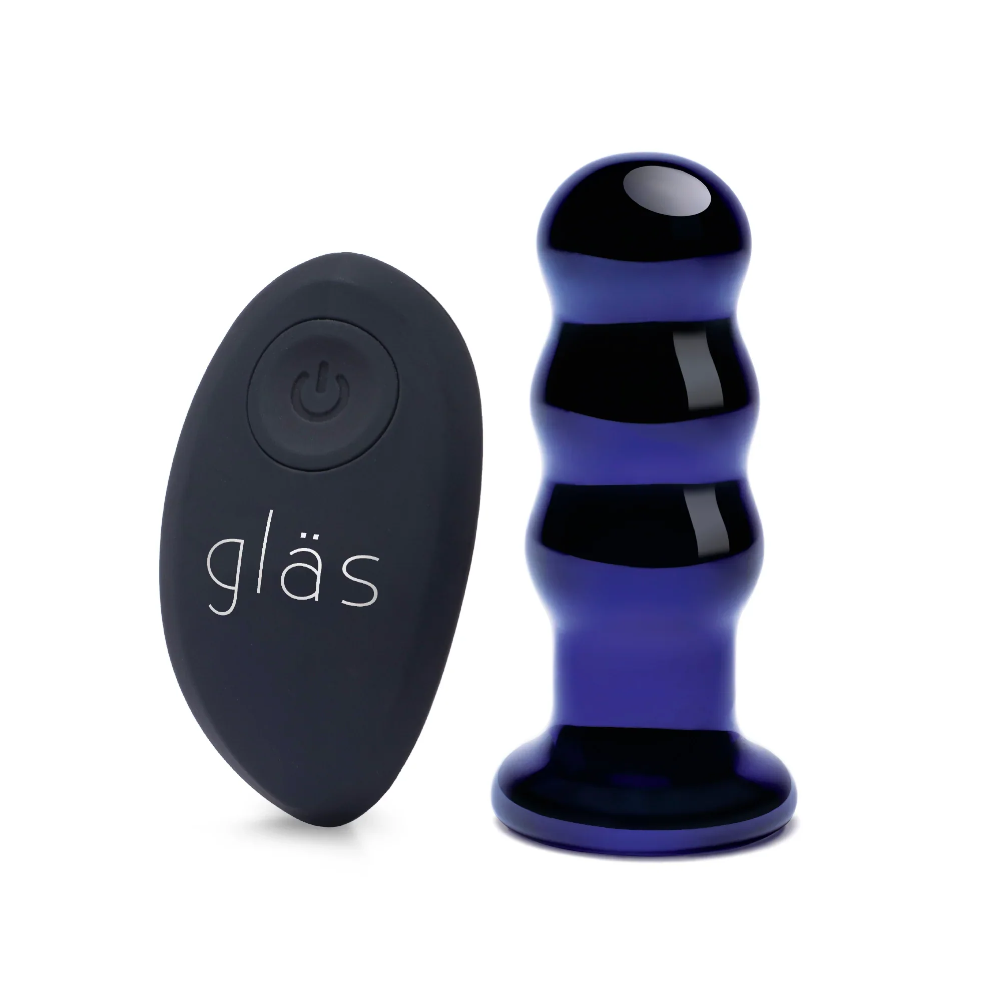 Gläs  Rechargeable Remote Controlled Vibrating Beaded Buttplug - Image 2