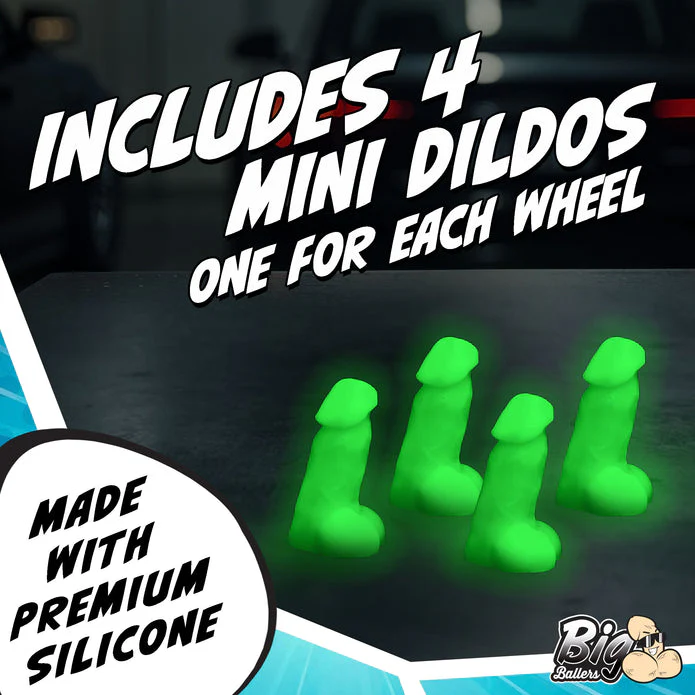 Glow-in-the-Dark Magnetic Snap-On Peckers  4 Pack by Big Ballers - Image 5