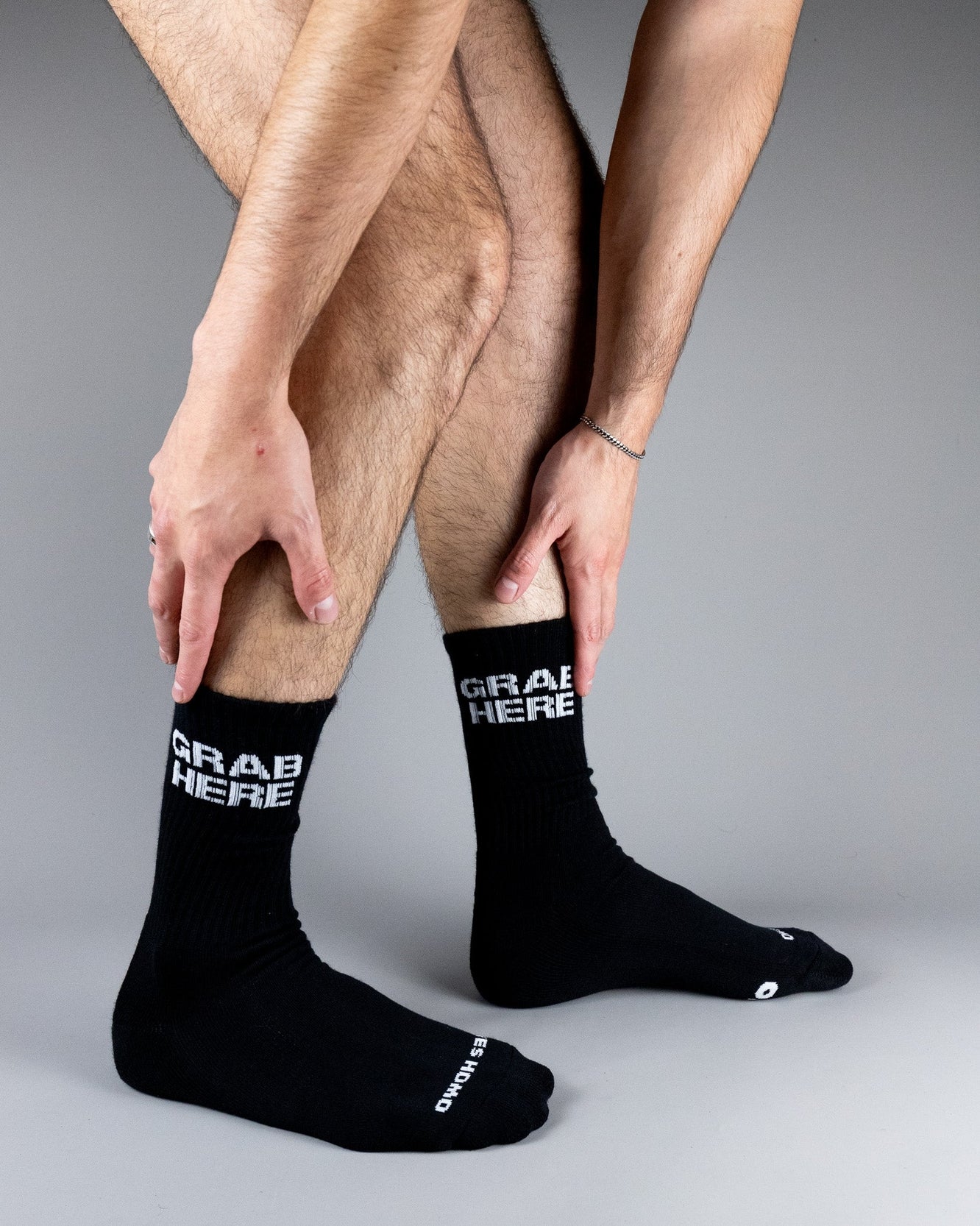 Grab Here Socks by YES HOMO - White - Image 4