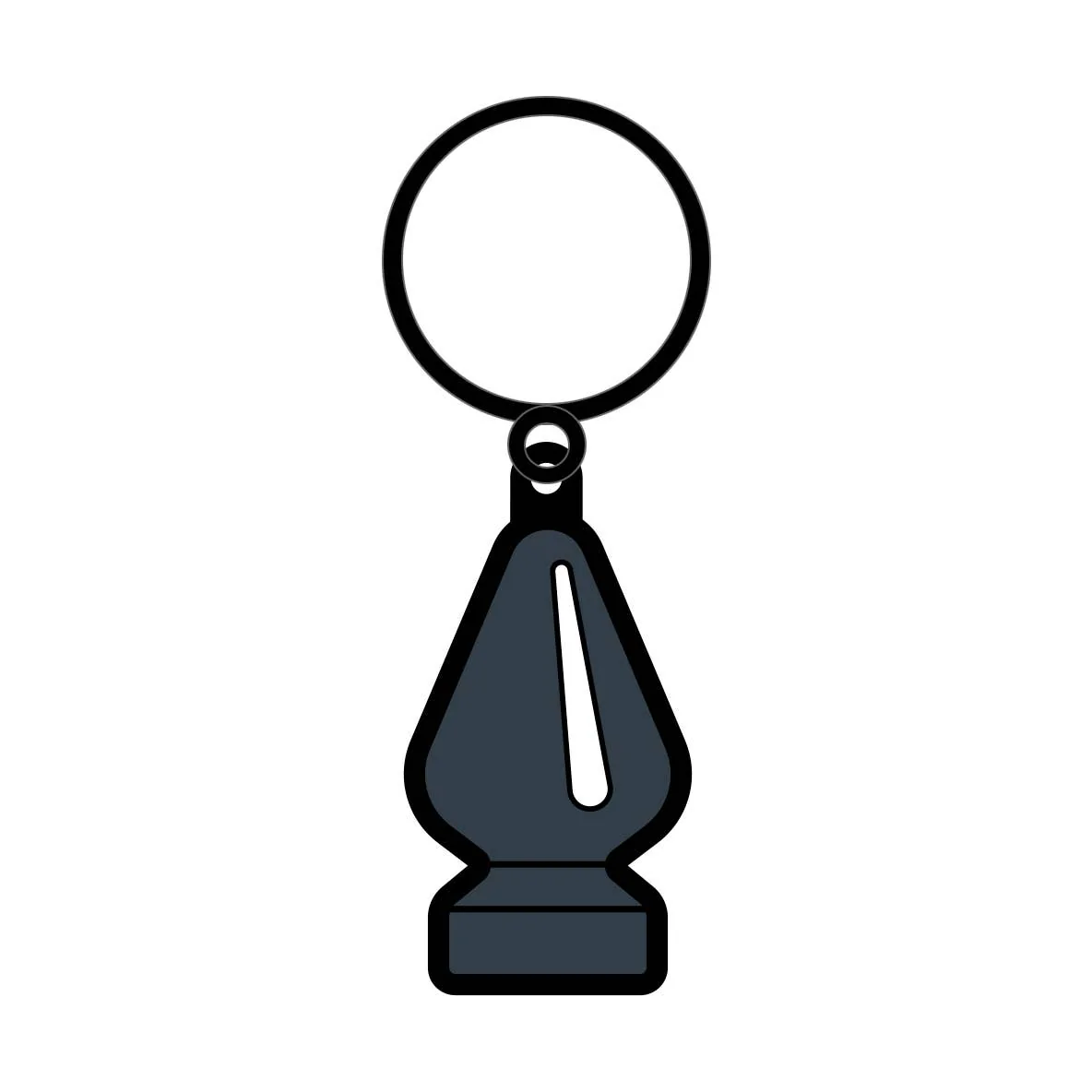 Gray Butt Plug Keychain - Image 2