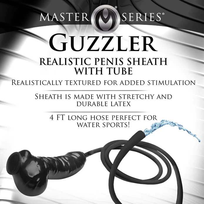 Guzzler Realistic Penis Sheath With Tube - Image 2