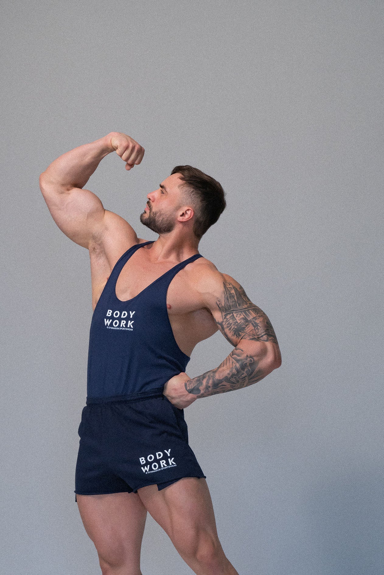 GYMNASIUM THE BODY WORK JERSEY SHORT NAVY BLUE - Image 5