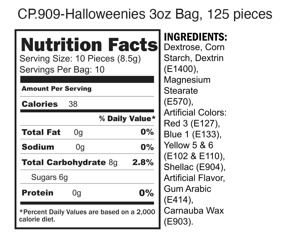 Halloweenies Candy- 3oz Bag - Image 3