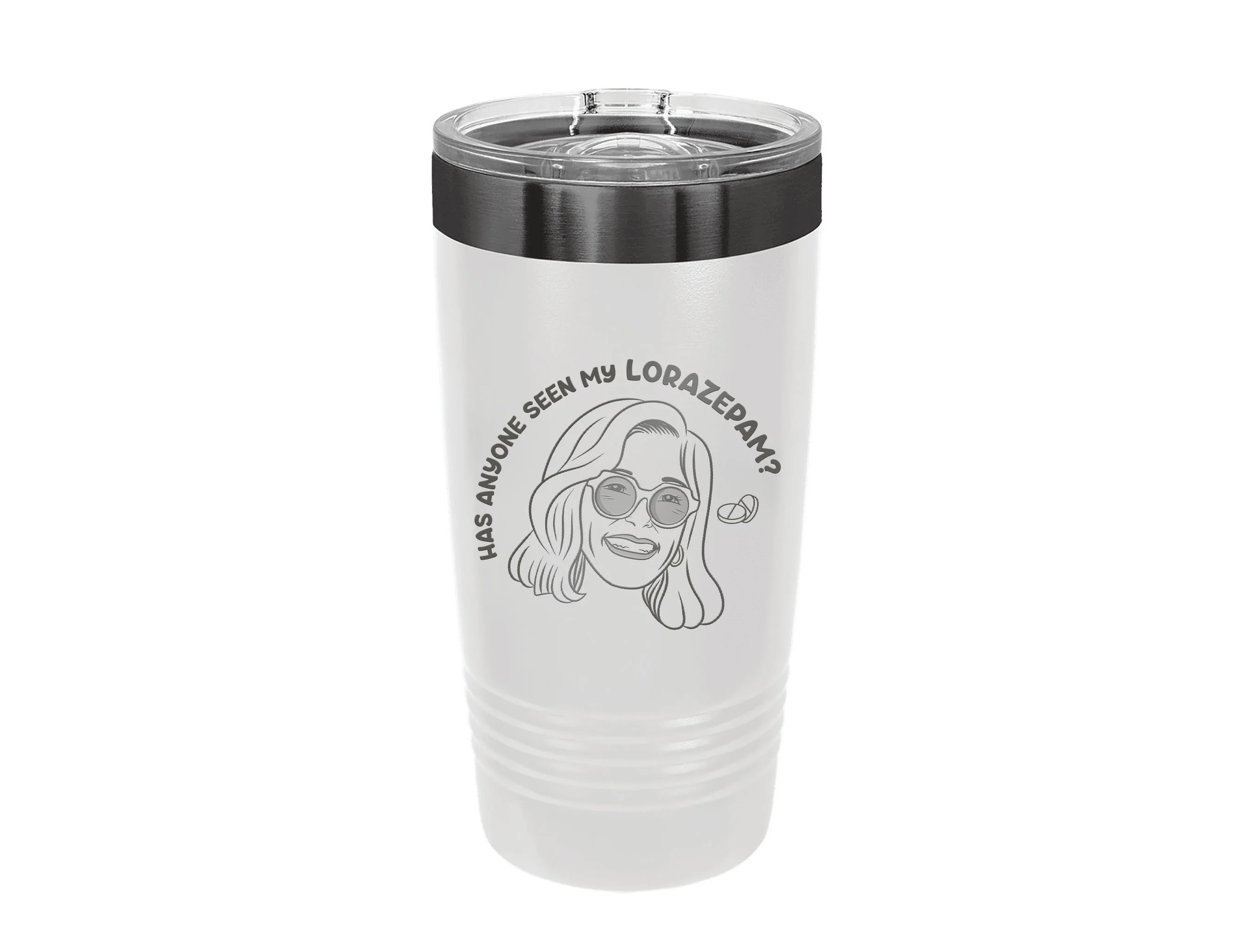 Has Anyone Seen My Lorazepam? White Lotus Insulated Tumbler - Image 2