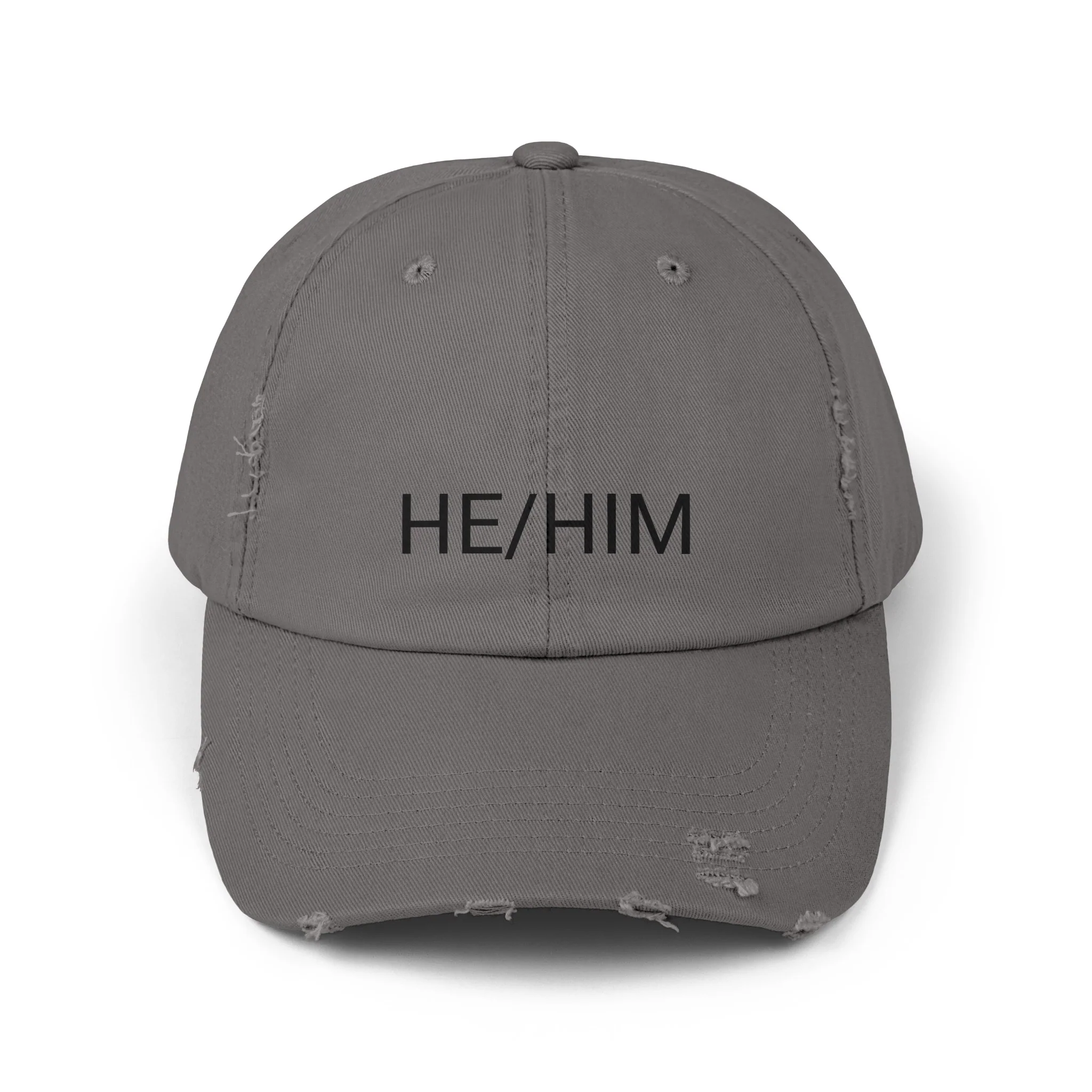 HE/HIM Distressed Cap in 6 colors - Image 4