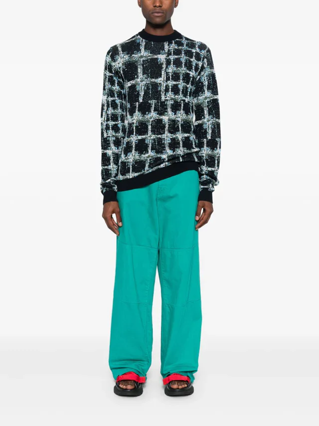 Henrik Vibskov DUSK KNITTED BLOUSE - BLACK SHIBORI CHECKS - Image 7