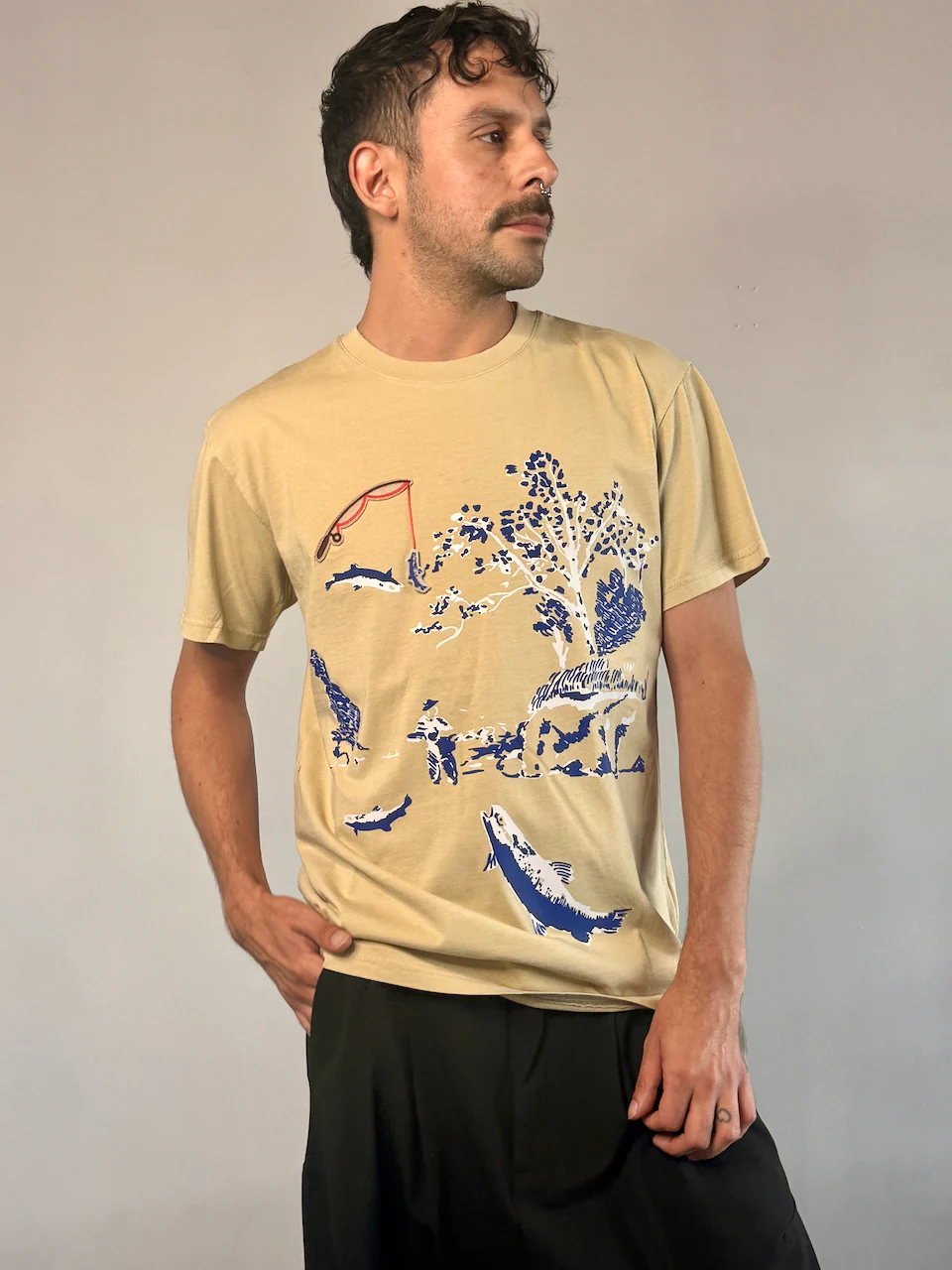 Henrik Vibskov Fishing Rod Tee - Image 4