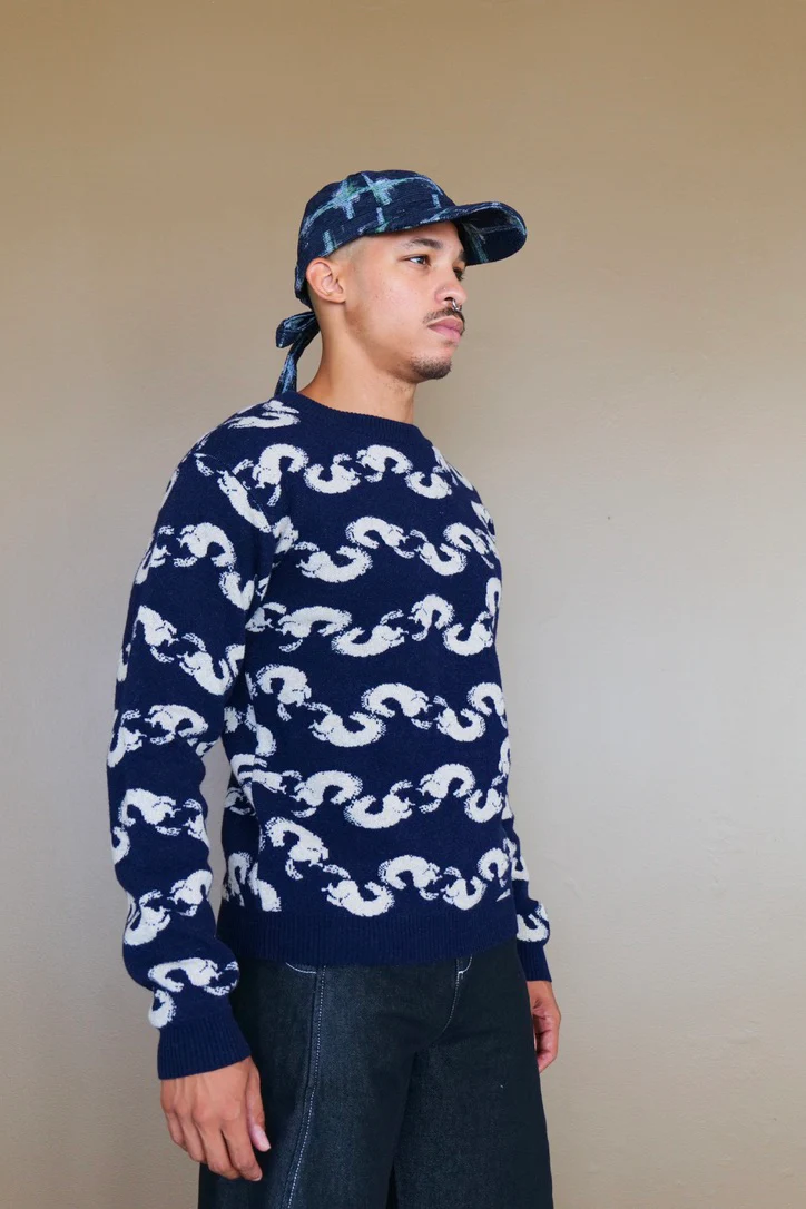 Henrik Vibskov SHRIMPY HORSE KNIT JUMPER - GREY BLACK HORSES - Image 2