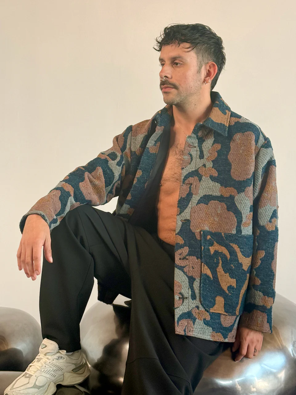 Henrik Vibskov Wheel Jacket Goat Navy - Image 5