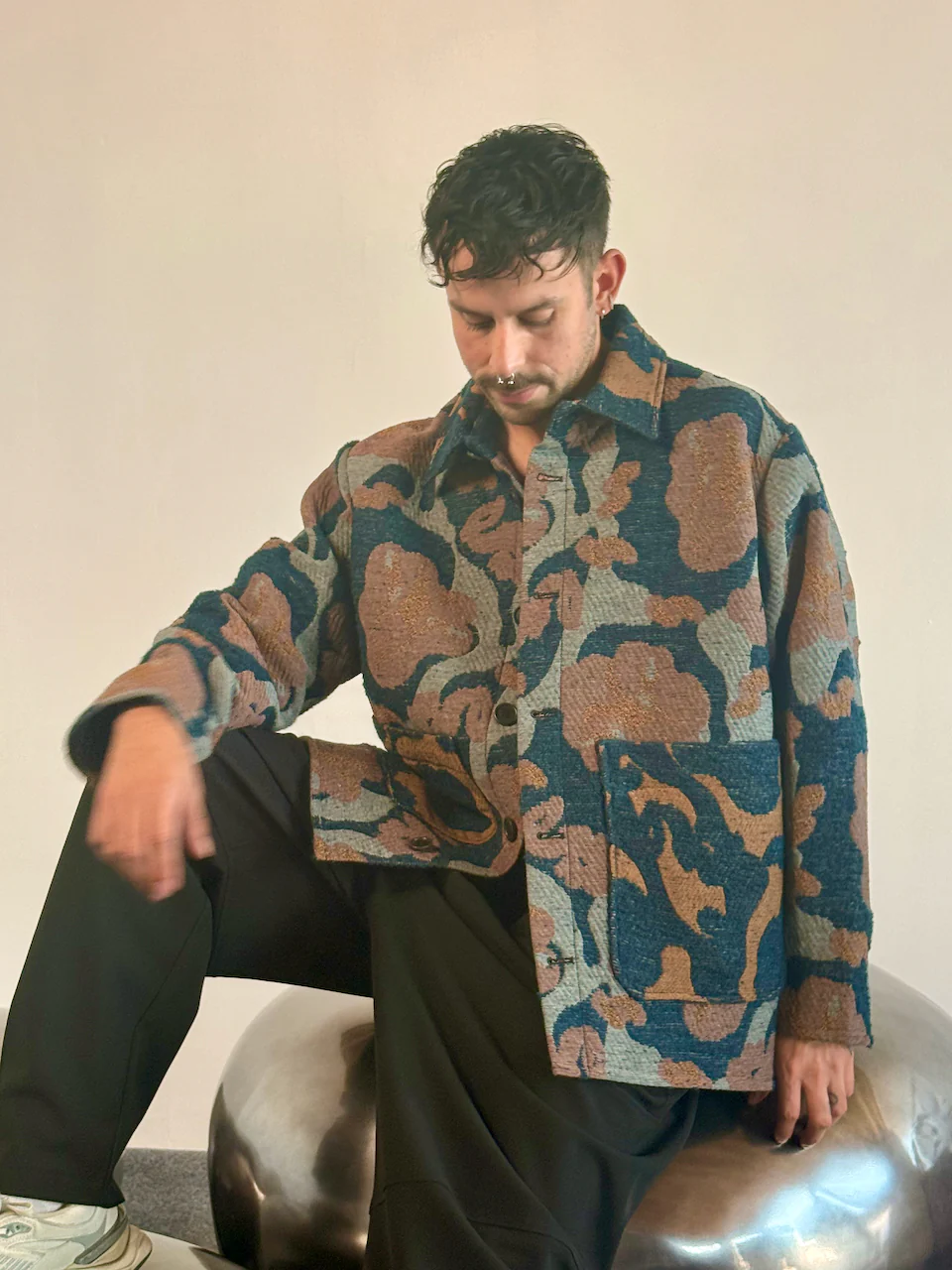 Henrik Vibskov Wheel Jacket Goat Navy - Image 9