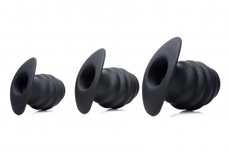 Hive Ass Tunnel Silicone Ribbed Hollow Anal Plug - Small - Image 4